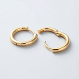 2pcs, Real 18K Gold Plated Brass Hoop Earrings, Rack Plating Long-Lasting Plated Earring Findings