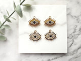 2 pcs, 25x22mm Zinc alloy Evil Eye Pendant in Gold