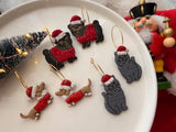 Christmas Cat Polymer Clay Cutter Set, PLA 3D Printed Craft Tool (1 Pair)