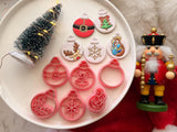 Christmas Bauble Polymer Clay Cutter, Festive Ornament Earring Mold (PLA)