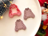 Ugly Christmas Sweater Polymer Clay Cutter, PLA 3D Printed Earring Mold