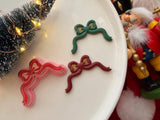 Christmas Bow Polymer Clay Cutter, PLA 3D Printed Craft Tool (11mm Thickness)