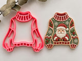 Big Sweater Coaster Trinket Cutter, Sweater Polymer Clay Cutter, Coaster / Trinket Dish Cutter, Christmas Ornament Cutter, Cookie & Fondant