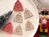 Christmas Tree Polymer Clay Cutter, Elf or Gnome Imprint, PLA 3D Printed Tool