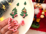 Christmas Tree Polymer Clay Cutter, PLA 3D Printed, Festive Earring Charm Maker