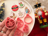 Christmas Bauble Polymer Clay Cutter, Festive Ornament Earring Mold (PLA)