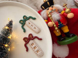 Christmas Polymer Clay Cutter, Ho Ho Ho & Joy Imprint (PLA)