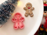 Christmas Gingerbread Man Clay Cutter, PLA Polymer Clay Earring Maker (Multiple Sizes)