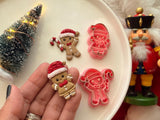 Christmas Gingerbread Boy & Girl Clay Cutter, Polymer Clay Earring Maker (PLA)
