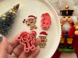 Christmas Gingerbread Boy & Girl Clay Cutter, Polymer Clay Earring Maker (PLA)