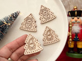 Christmas Tree Polymer Clay Cutter, Elf or Gnome Imprint, PLA 3D Printed Tool