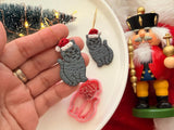 Christmas Cat Polymer Clay Cutter Set, PLA 3D Printed Craft Tool (1 Pair)