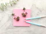 10x10cm, Non-Stick Work Mat for Polymer Clay Flower & Petal Making in Pink