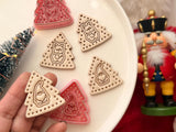 Christmas Tree Polymer Clay Cutter, Elf or Gnome Imprint, PLA 3D Printed Tool
