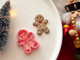 Christmas Gingerbread Man Clay Cutter, PLA Polymer Clay Earring Maker (Multiple Sizes)