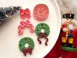 Christmas Wreath Polymer Clay Cutter, PLA 3D Printed Earring Mold (Multiple Sizes)