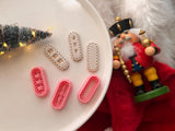 Christmas Polymer Clay Cutter, Ho Ho Ho & Joy Imprint (PLA)
