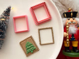 Christmas Stamp Frame Clay Cutter, Polymer Clay Imprint Tool (Multiple Sizes)