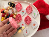 Christmas Polymer Clay Cutters, PLA Frame Earring Molds, Holiday Fondant Tools