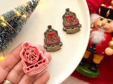 Christmas Train Polymer Clay Cutter, PLA 3D Printed, Festive Earring Charm Maker