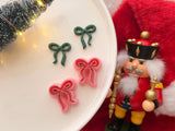 Christmas Bow Polymer Clay Cutter, PLA 3D Printed, Festive Earring Charm Maker