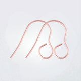 Hypoallergenic French Earring Hooks, Ear Wire | Large Hole Earring Hooks | 316 Stainless Steel Hooks - Rose Gold Colour, 10pcs
