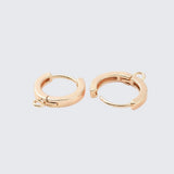 2pcs, Brass Earring Findings, Cadmium Free & Nickel Free, Lead Free, Real 18K Gold Plated