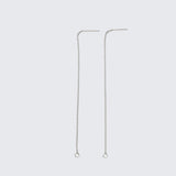 1 pair (2pcs), 304 Stainless Steel Stud Earring Findings, Ear Thread, Stainless Steel Color