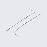 1 pair (2pcs), 304 Stainless Steel Stud Earring Findings, Ear Thread, Stainless Steel Color
