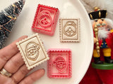 Mr & Mrs Santa Polymer Clay Cutter, Christmas Imprint Tool (PLA)