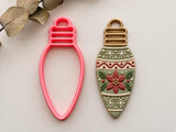 Big Christmas Light Bulb Coaster Trinket Cutter, Christmas Bulb Polymer Clay Cutter, Coaster & Trinket Dish Cutter, Christmas  Cutter