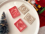Mr & Mrs Santa Polymer Clay Cutter, Christmas Imprint Tool (PLA)