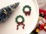Christmas Wreath Polymer Clay Cutter, PLA 3D Printed Earring Mold (Multiple Sizes)