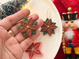 Christmas Poinsettia Clay Cutter, Polymer Clay, Cookie, Fondant (PLA)