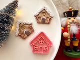 Christmas Gingerbread House Clay Cutter, Polymer Clay Earring Maker (Multiple Sizes)