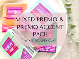 5PCS Mixed Sculpey Premo & Premo Accents Polymer Clay Pack