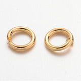 100 pcs, 6mm, Jump Rings, Close but Unsoldered, Brass, Gold Colour