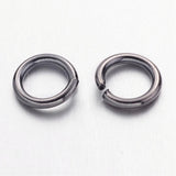 100 pcs, 6mm, Jump Rings, Close but Unsoldered, Brass, Gunmetal Colour