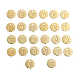 1pc, 12mm, Alphabet / Letter Pendant / Charm in Gold