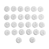 1pc, 12mm, Alphabet / Letter Pendant / Charm in Silver