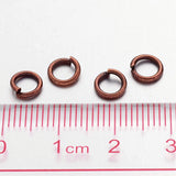 100 pcs, 6mm, Jump Rings, Close but Unsoldered, Brass, Red Copper Colour