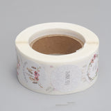 1 roll (500pcs/roll), 25mm, Thank You Round Stickers Labels in Floral