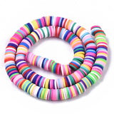 1 Strand, 6mm, Heishi Beads, Environmental Handmade Polymer Clay Beads, Disc/Flat Round  in Multi Shades