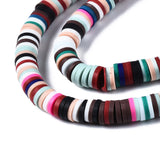 1 Strand, 4mm, Heishi Beads, Environmental Handmade Polymer Clay Beads, Disc/Flat Round  in Mixed shades