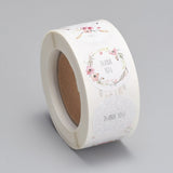 1 roll (500pcs/roll), 25mm, Thank You Round Stickers Labels in Floral