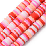 1 Strand, 6mm, Heishi Beads, Environmental Handmade Polymer Clay Beads, Disc/Flat Round  in Multi Shades