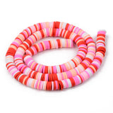 1 Strand, 6mm, Heishi Beads, Environmental Handmade Polymer Clay Beads, Disc/Flat Round  in Multi Shades