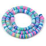 1 Strand, 6mm, Heishi Beads, Environmental Handmade Polymer Clay Beads, Disc/Flat Round  in Multi Shades