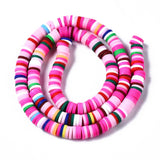 1 Strand, 6mm, Heishi Beads, Environmental Handmade Polymer Clay Beads, Disc/Flat Round  in Multi Shades