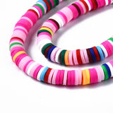 1 Strand, 6mm, Heishi Beads, Environmental Handmade Polymer Clay Beads, Disc/Flat Round  in Multi Shades